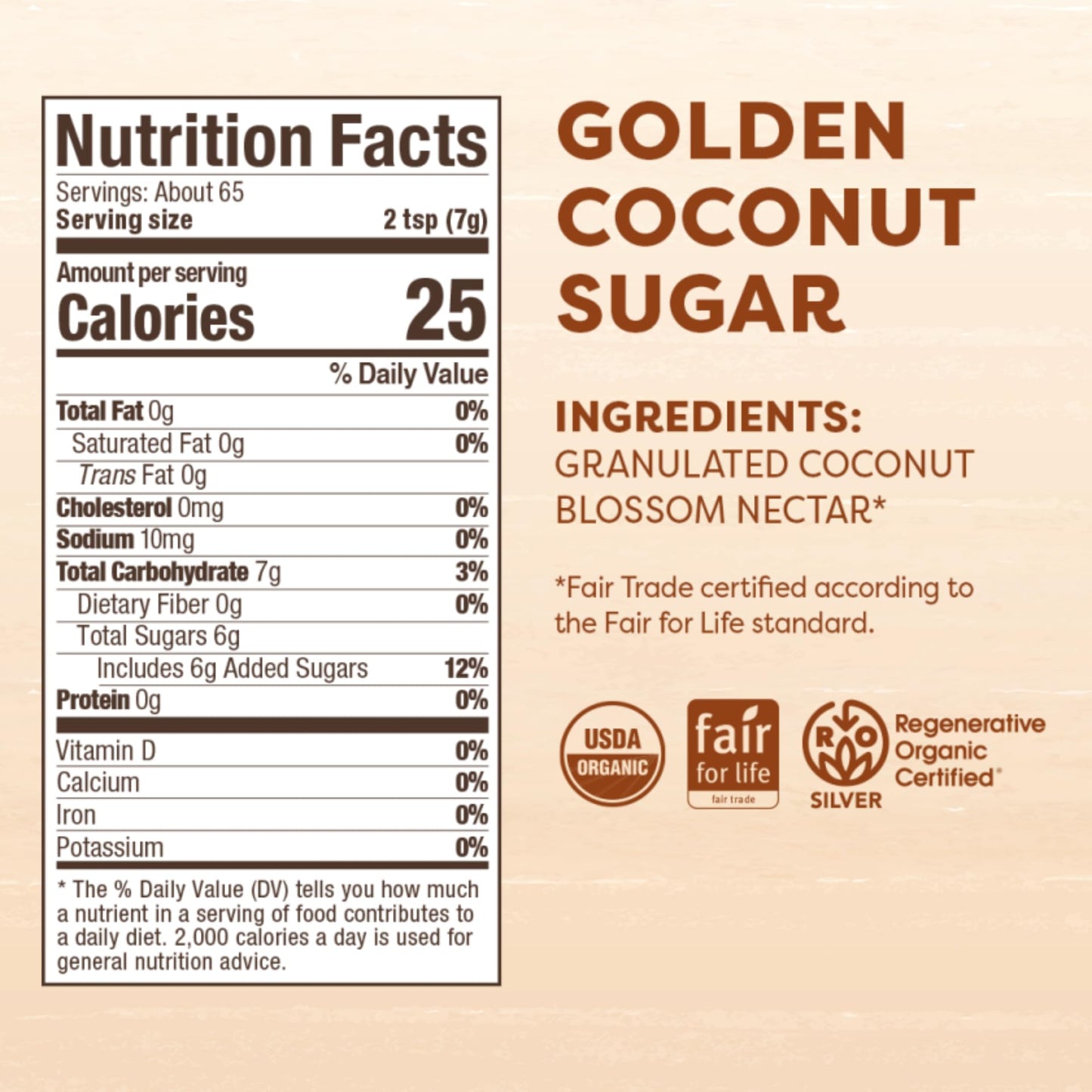 Big Tree Farms Organic Golden Coconut Sugar - Coconut Palm Sugar, Unrefined, Fine Crystals, Cane Sugar Replacement, Coconut Blos