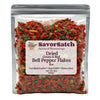 SavorSatch Dried Red & Green Bell Pepper Flakes - 8oz Resealable Pouch | Dehydrated, Certified Kosher, Non-GMO | Perfect for Coo