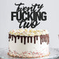 Twenty Two Black Glitter Cake Toppers 22 Years Old 22Nd Birthday Party Decorations Supplies