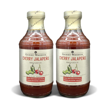 Gourmet Warehouse Cherry Jalapeno Bbq Sauce, Premium Barbecue Sauces Handcrafted In Small Batches Gluten-Free, Hfcs-Free, Delici