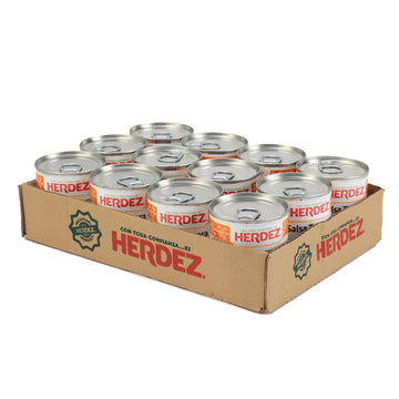 HERDEZ Taquera Salsa, Medium, 7 oz Can (12 Pack) - Authentic Mexican Taco Sauce for Bold Flavor