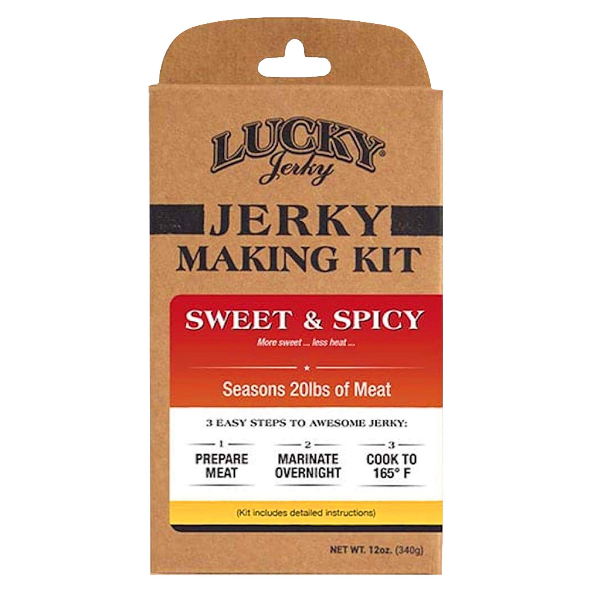 Nebraska Star Beef Sweet & Spicy DIY Jerky Seasoning Kit - 12 Ounce - Makes 20lbs of Beef Jerky