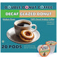Double Donut Coffee Medium Roast Decaf Pods, Glazed Donut Flavor, 20 Count for Keurig K-Cup Machines