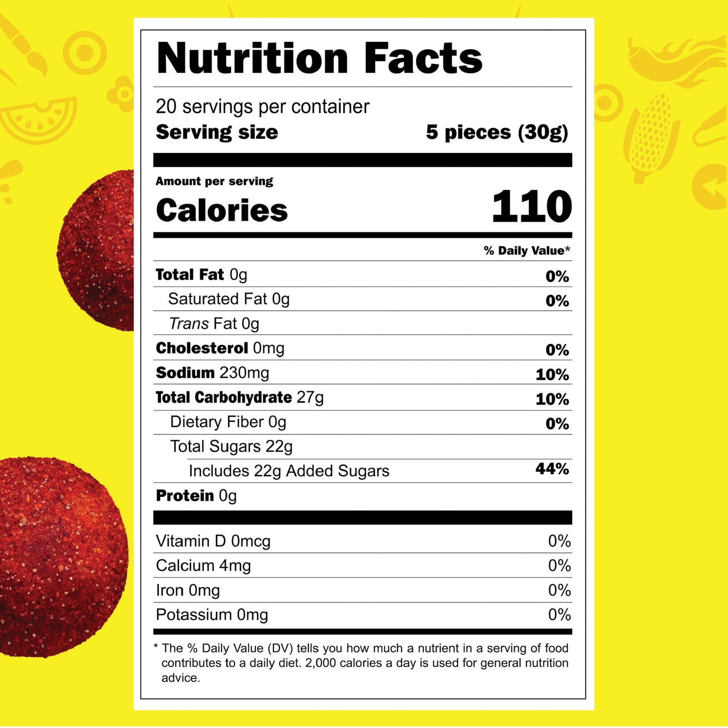Vero PicaFresa Strawberry Artificially Flavored Gummy Coated with Chili and Sugar, 8 Bags, 100 Count Each, Net Weight of 10 Poun