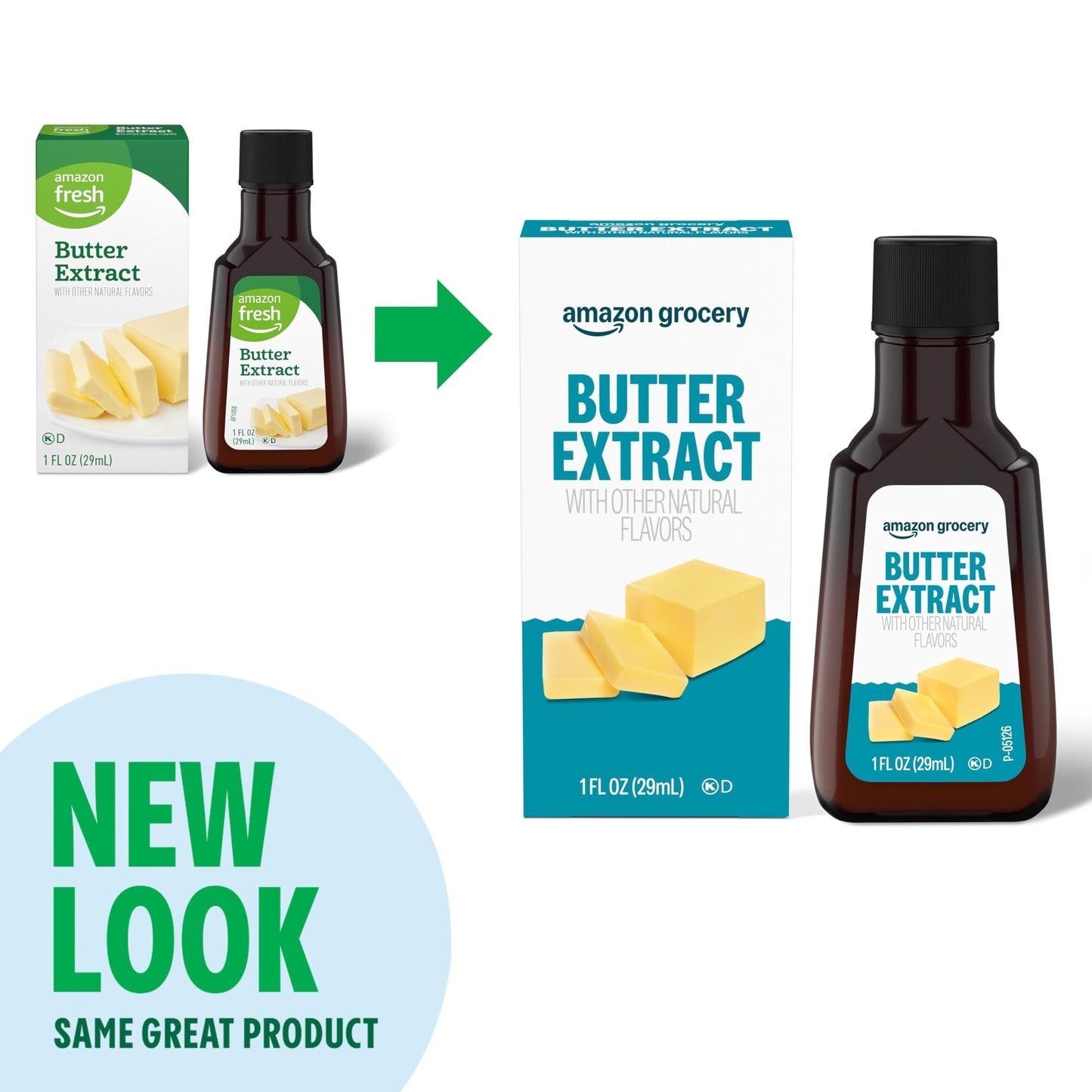 large online retailer Grocery Butter Extract, 1 Fl Oz, Previously large online retailer Fresh, Packaging May Vary