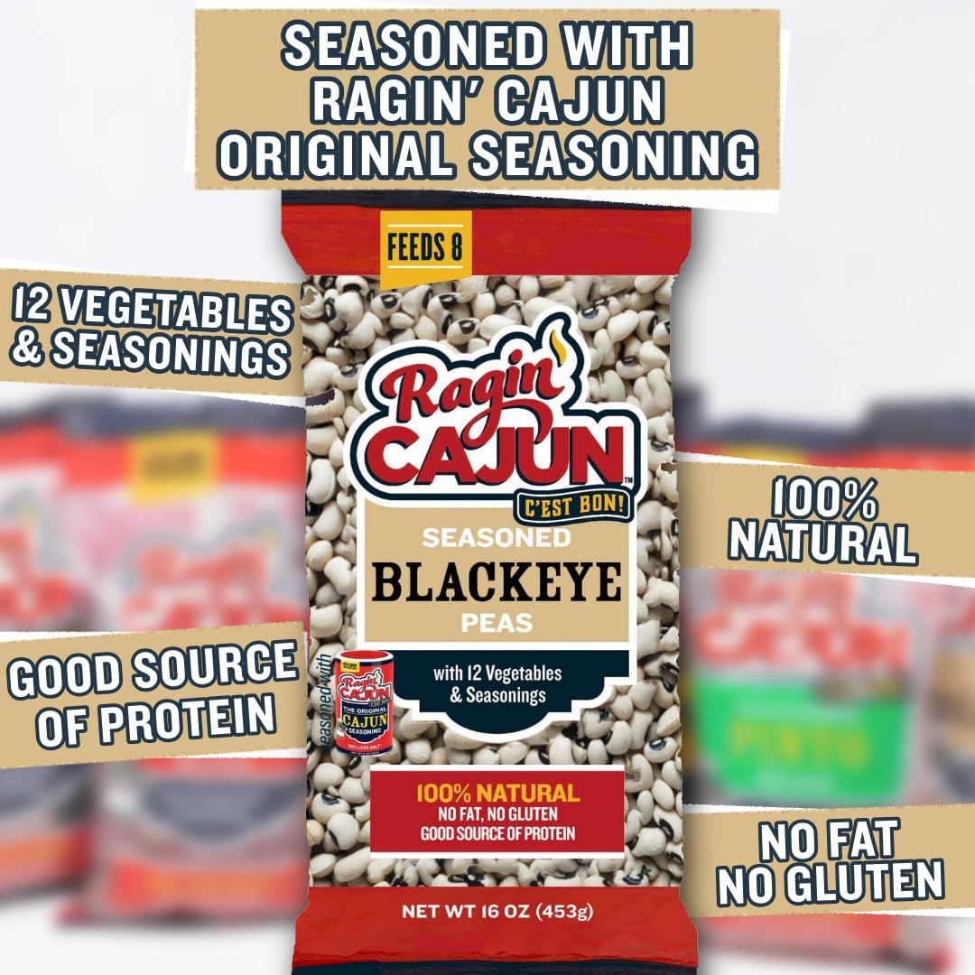 Seasoned Blackeye Beans 16 Oz Ragin' Cajun (Pack Of 1)