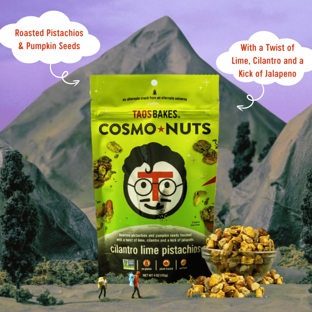 Taos Bakes - Flavored Nuts - Variety Pack - Cashews, Pistachios, Pecans And Walnuts - Gluten Free Snack - Non-Gmo - Real Food -