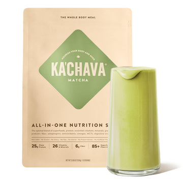 Kachava Whole Body Meal Shake Matcha 2 Lb - Vegan Protein Powder With 85+ Superfoods & Greens - Plant-Based Meal Replacement With Probiotics & Digestive Enzymes - Gluten & Dairy Free (15 Servings)