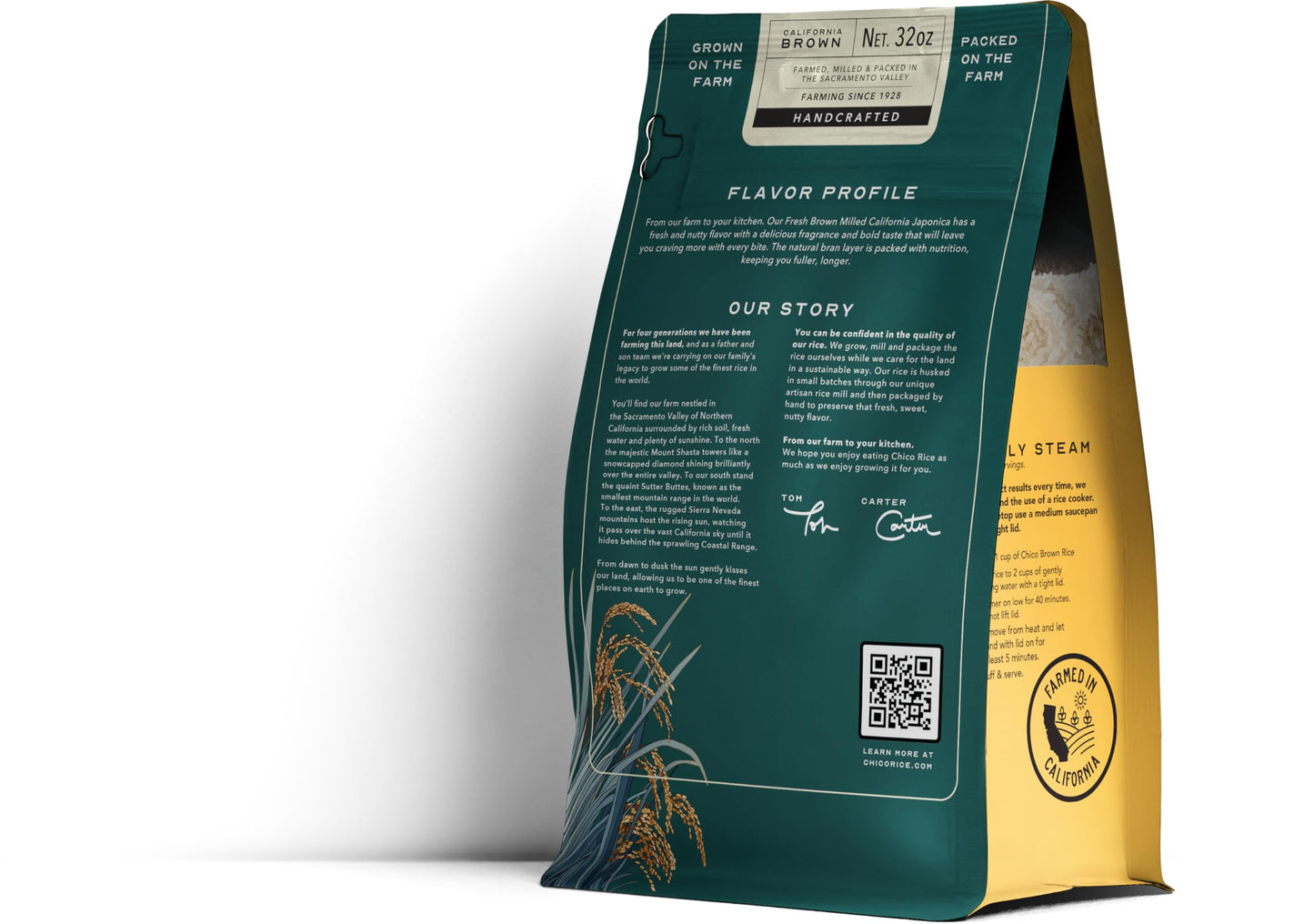 Chico Rice Brown Milled California Japonica Rice | Freshly Milled, Non-Gmo, Gluten-Free, Calrose | Bold Flavor, High Fiber, Vega