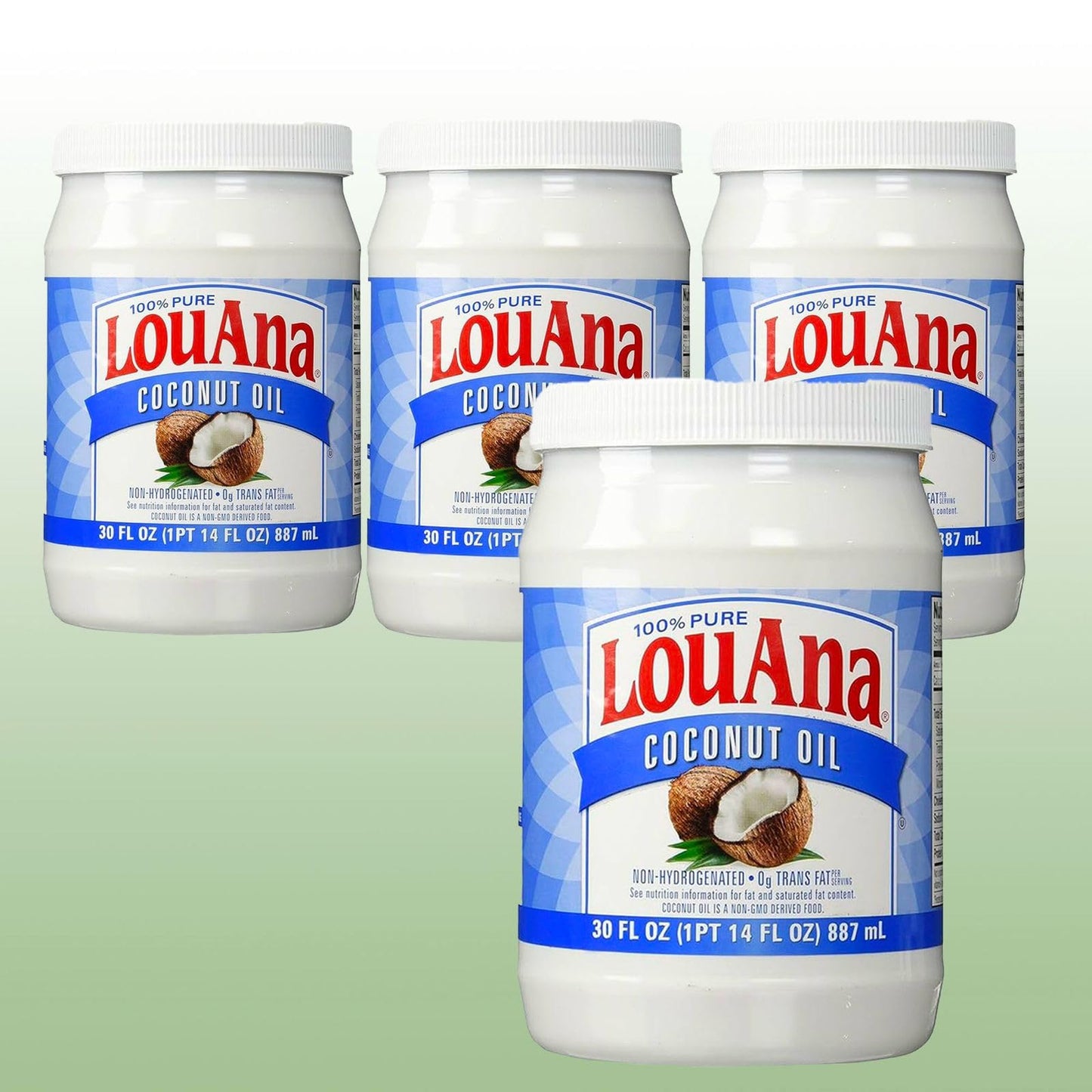 Coconut Oil 100% Pure 30 Fl Oz Plastic Bottles 4 Pack