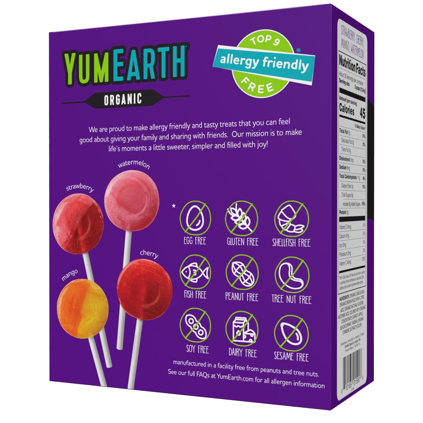 YumEarth Organic Halloween Candy, Allergy Friendly, Gluten Free, Non-GMO, Vegan, No Artificial Flavors or Dyes (60 Count (Pack o