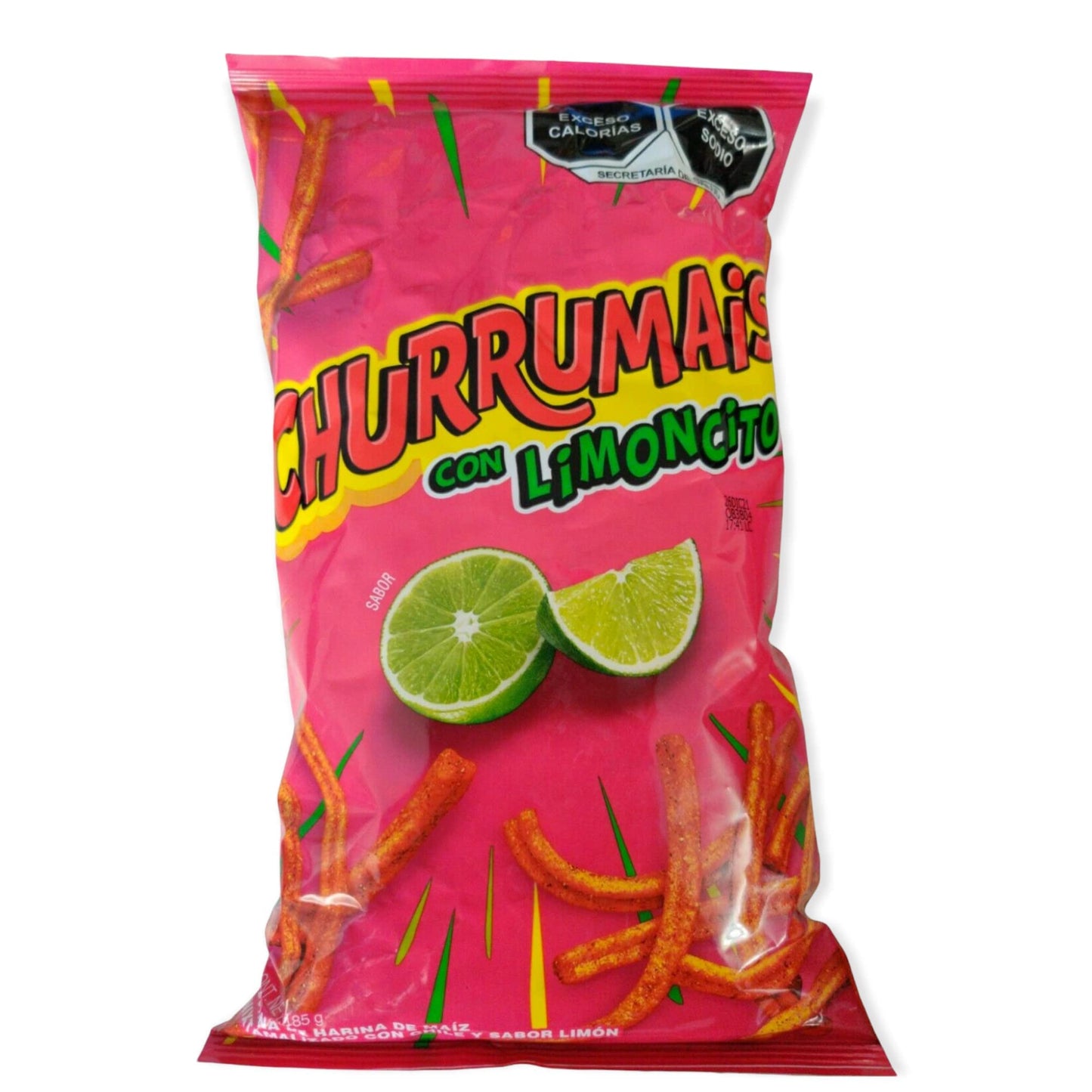 Sabritas Churrumais Con Limoncito (3 Pack) 6.52 Oz - Mexican Large Chips - Botanas Mexicanas Bolsa Grande
