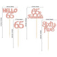Gyufise 24 Pack Glitter 65Th Birthday Cupcake Toppers Hello 65 Sixty Five Cake Toppers 65 & Fabulous Cupcake Picks For 65Th Birt