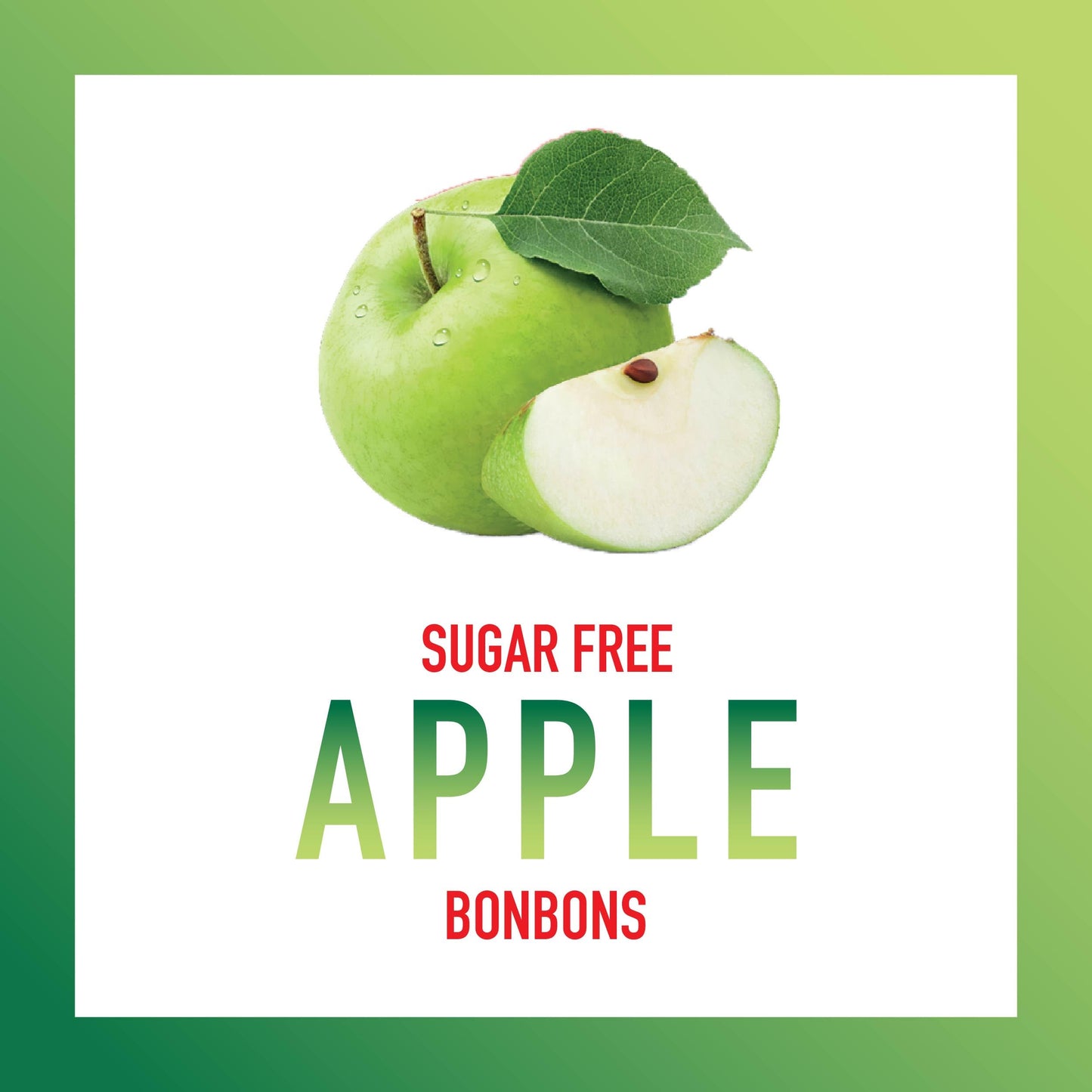 Swiss Imports Sugar Free Bonbons Hard Candy Drops, Apple, 100 Individually Wrapped Pieces, 250G/8.8Oz