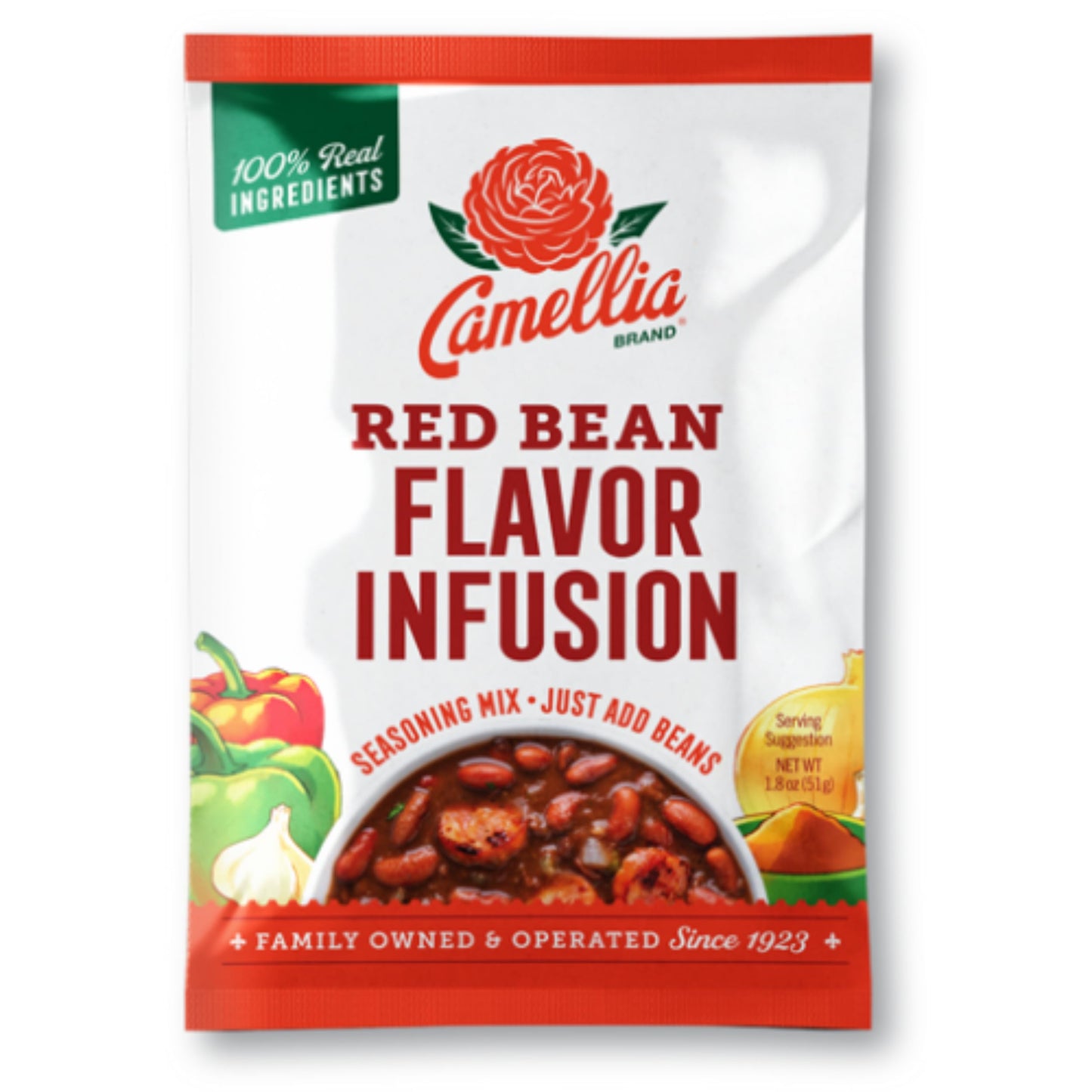 Camellia Brand Red Bean Flavor Infusion Seasoning, 1.8oz Packet (Pack of 12)