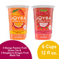 Joyba Bubble Tea Variety Pack, Mango Passion Fruit Green Tea & Raspberry Dragonfruit Black Tea With Popping Boba, 6 Pack, 12 Fl.