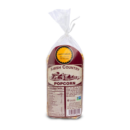 Amish Country Popcorn | 1 lb Bag | Ladyfinger Popcorn Kernels | Old Fashioned, Non-GMO and Gluten Free (Ladyfinger - 1 lb Bag)