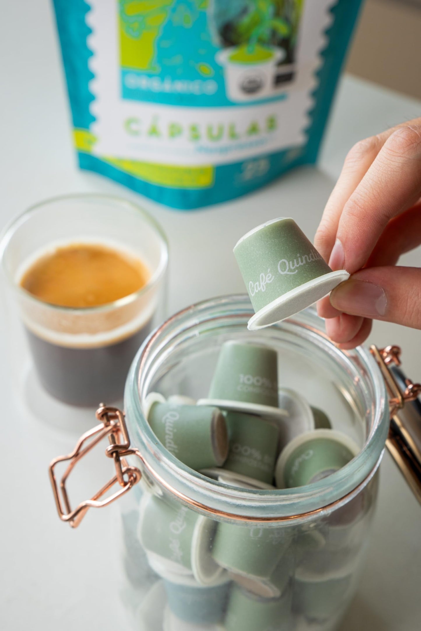 CAFE QUINDIO Compostable Coffee Pods for Nespresso Original - Gourmet Espresso - 25 Count