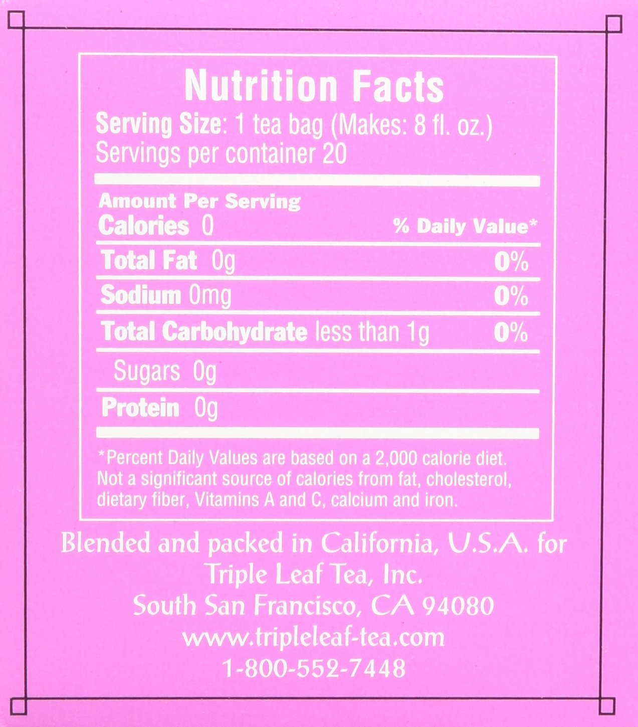 Triple Leaf Tea Mulberry Leaf Tea, 20 Bags, 1.16 oz, Model 023991000255