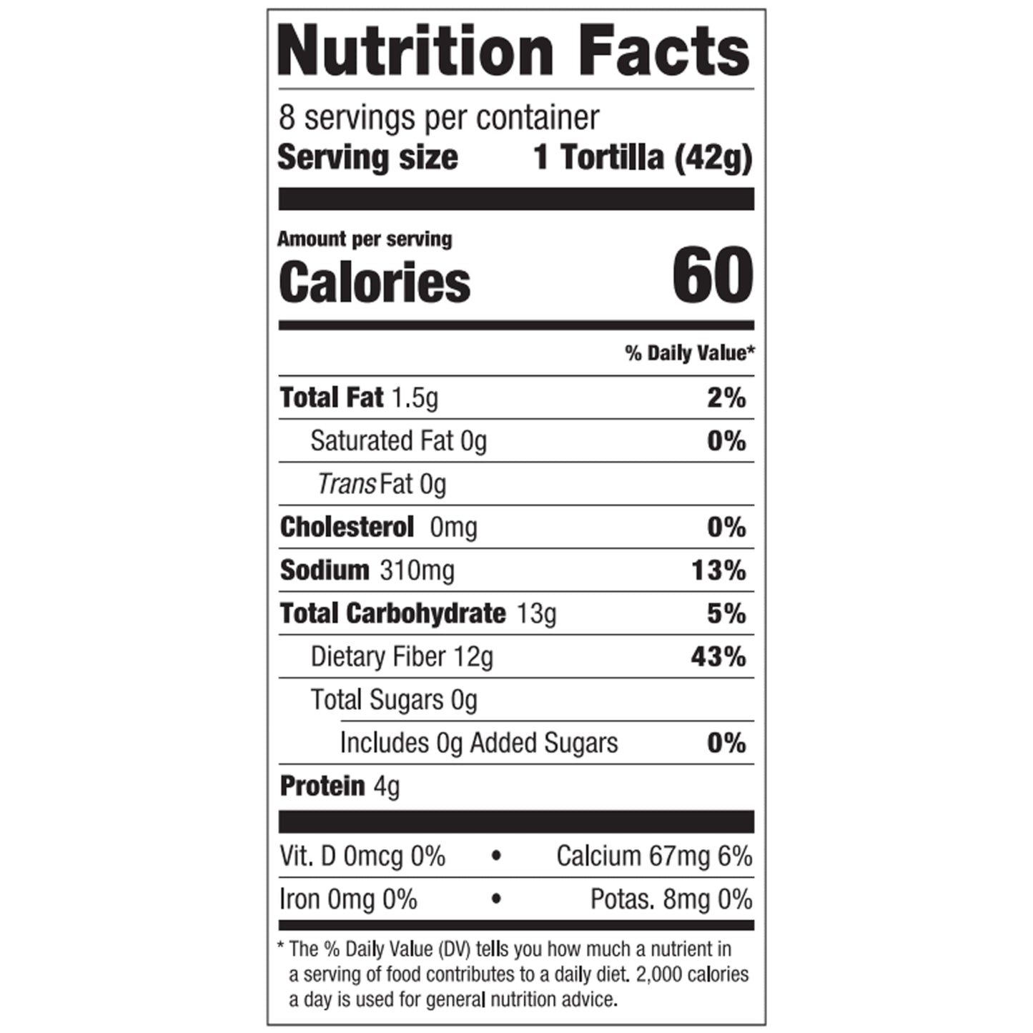 La Banderita Carb Counter Zero Net Carbs | 8'' Size Flourtortillas | Keto Certified | 11.8 Oz.| 8 Count (Pack Of 4)