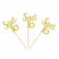 Ercadio 24 Pack Sweet 16 Cupcake Toppers Gold Glitter Age Sixteen Cupcake Picks Anniversary 16Th Kids Birthday Party Cake Decors