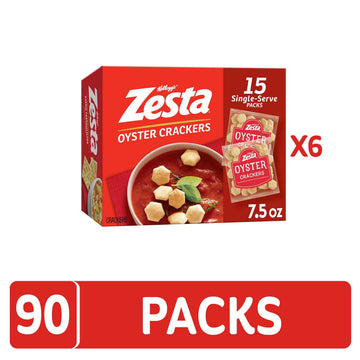 Zesta Oyster Crackers, Single Servings, Original (6 Boxes, 90 Packs)