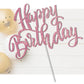 Happy Birthday Cake Decorations, Birthday Party Supplies, Rose Gold Glitter Letters, Cake Topper