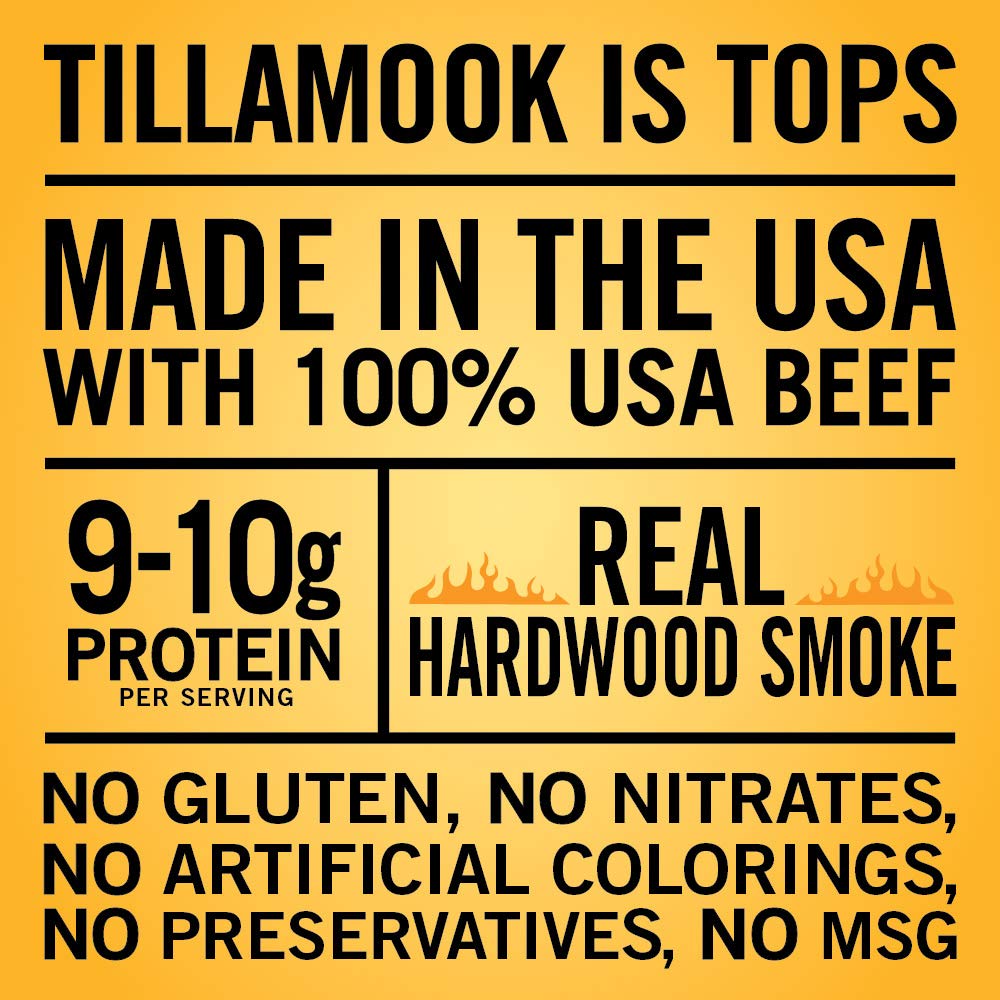 Tillamook Country Smoker Beef Jerky, Real Hardwood Smoked, Honey Glazed, 10 Ounce