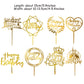 Diyasy 8 Pcs Gold Happy Birthday Cake Toppers,Acrylic Cake Toppers Set Double-Sided Glitter Cake Decoration For Children And Adu
