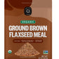 FGO Organic Ground Brown Flaxseed Meal, Cold Milled, 2 Pound Resealable Pouch, Grown in USA & Canada
