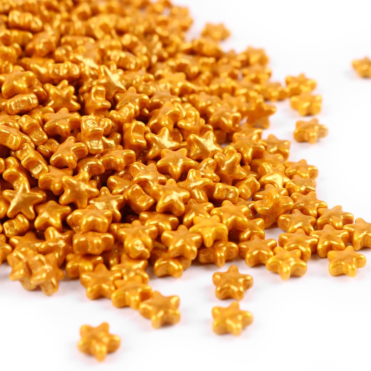 cobakey Gold Star Sprinkles For Cake Sprinkles, Edible Stars Sprinkles For Cupcakes Toppers, Gold Sprinkles 3.5ounce Sugar Pearl
