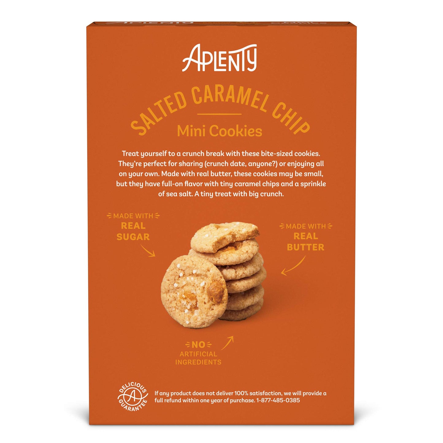 Aplenty, Salted Caramel Chip Mini Cookies, 8 Oz