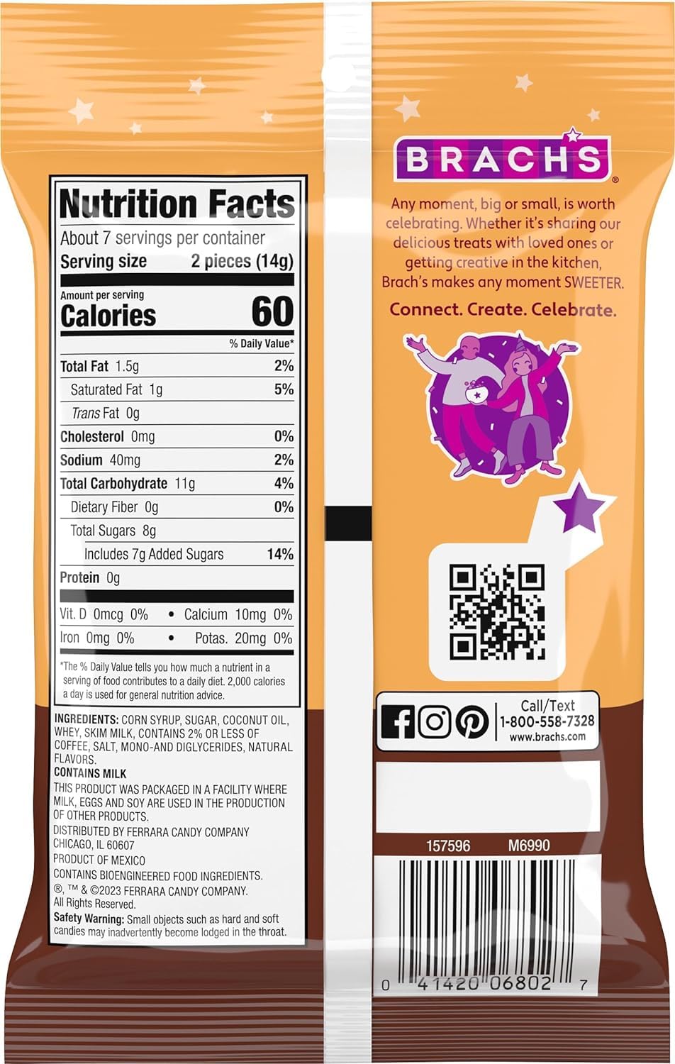 Brach'S Coffee Hard Caramels Peg, 3.25 Ounce, Pack Of 3 - Packaging May Vary