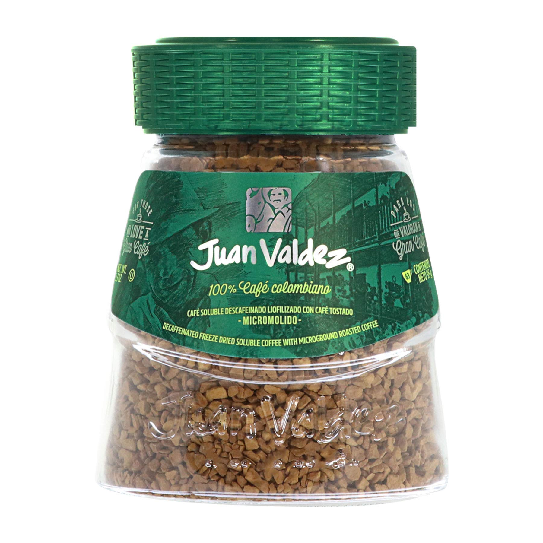 Juan Valdez Decaffeinated Freeze Dried Coffee - Premium Colombian Coffee, 3.5 OZ (Pack of 2)