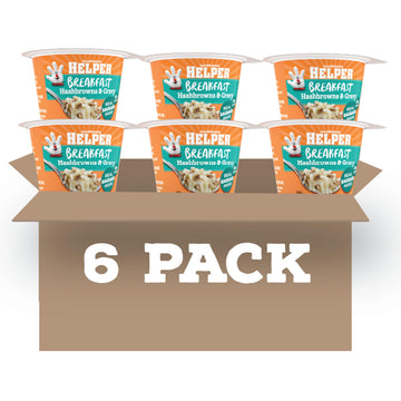 Hamburger Helper BREAKFAST Hashbrowns & Gravy Microwave Cup  2.3 oz (Pack of 6)