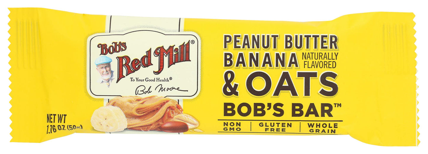 Bobs Red Mill Peanut Butter Banana and Oats Bar, 1.76 Ounce - 12 per case.