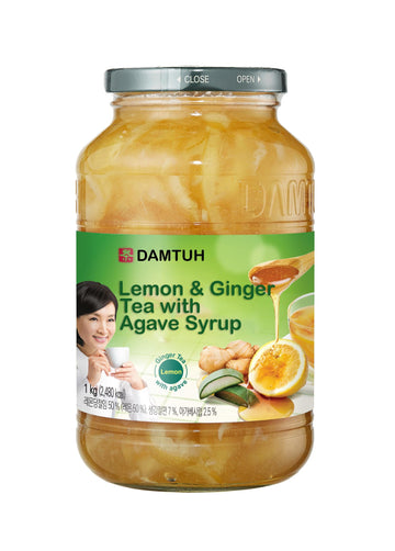 Damtuh Korean Agave Ginger Lemon Tea, Lemon Ginger Tea With Agave, 35.27 Oz 1000G