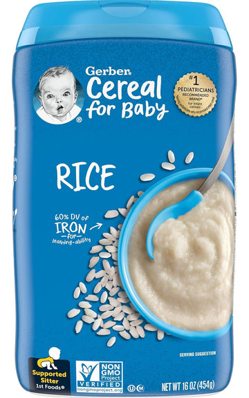 Gerber Baby Cereal, Rice, 16 Ounce