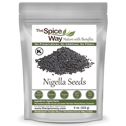 The Spice Way - Pure Nigella Seeds No Preservatives, Non Gmo, No Salt, Just The Black Seed Of The Nigella (Nigala) 8 Oz