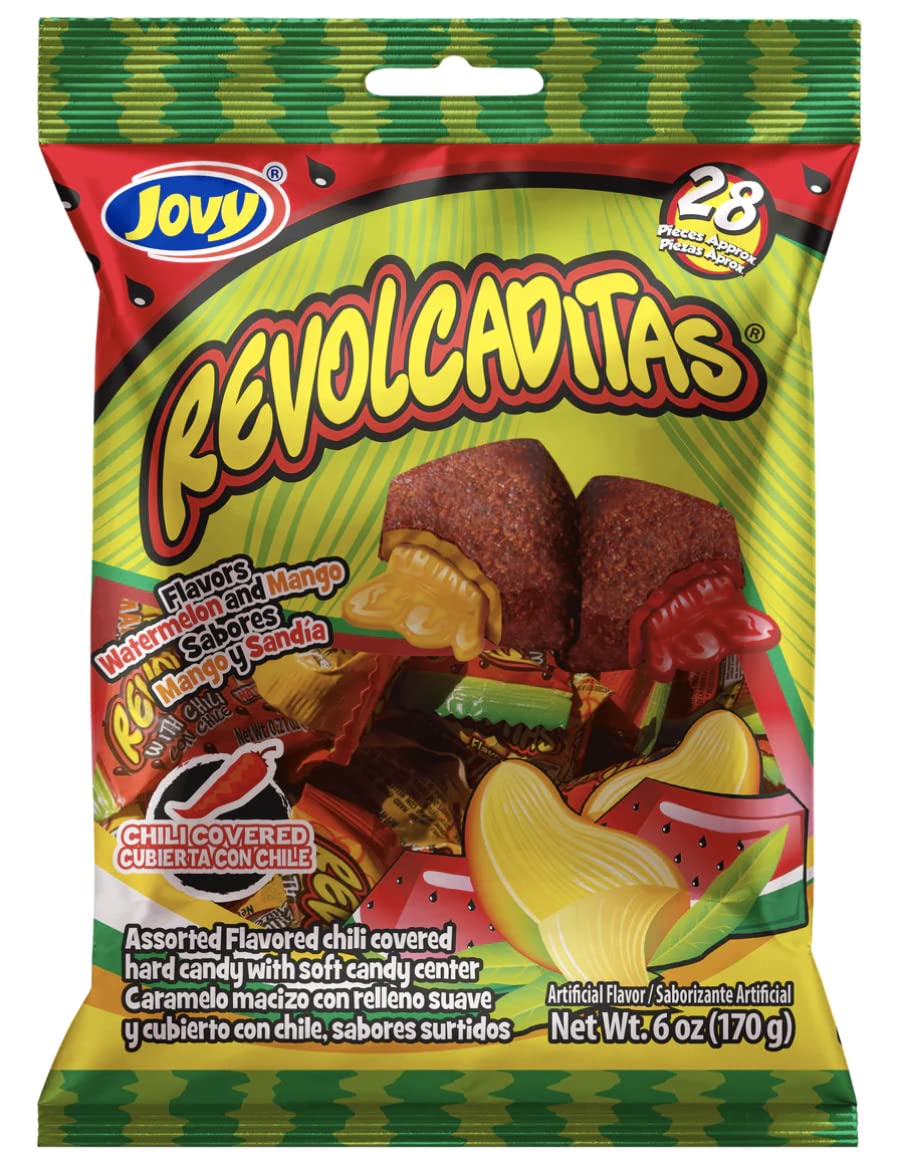 Jovy Revolcaditas With Chili Watermelon & Mango Flavors | 6Oz Bag | Mexican Candy