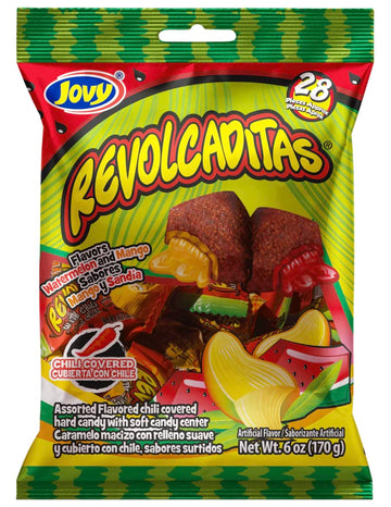 Jovy Revolcaditas With Chili Watermelon & Mango Flavors | 6Oz Bag | Mexican Candy