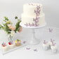 YOcity 48Pcs Purple Edible Butterflies Cake Toppers, Rice Paper, Mix Size, Wedding, Birthday, Baby Shower Decoration