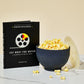 Thoughtfully, Movie Night Popcorn Gift Set with Seasonings, Toppings & Popper - Includes Eat What You Watch Cookbook, Popcorn Ke