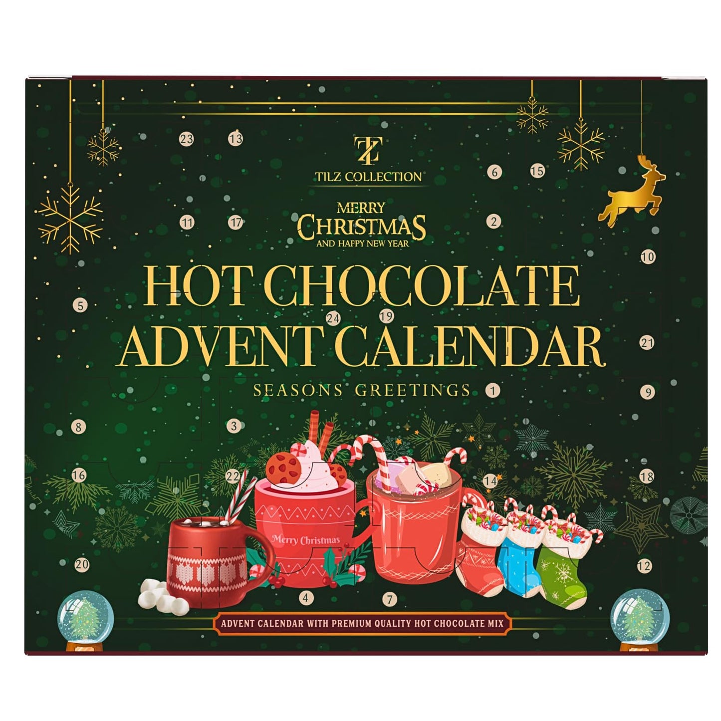 Hot Chocolate Advent Calendar 2025 - Gourmet Luxury 24 Hot Chocolate S Variety Flavours - Food Advent Calendars Gifts Set For Men Women Children
