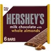 HERSHEYS Milk Chocolate with Whole Almonds Candy Bars, 1.45 oz (6 Count)