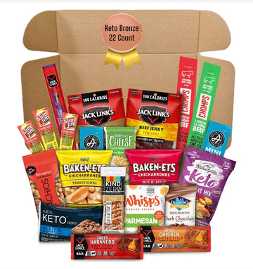 Snack Squad Keto Snack Variety Pack - High Protein, Low Carb, Low Sugar - 22 Count - Multi Color