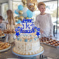 Happy 13Th Birthday Cake Topper, Blue And Silver Glitter Cake Toppers, 13 Year Birthday Party Cake Decoration