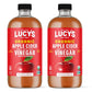 Lucy’s Organic Raw Apple Cider Vinegar with the Mother – Unfiltered, Non-GMO, 34 oz Glass Bottle