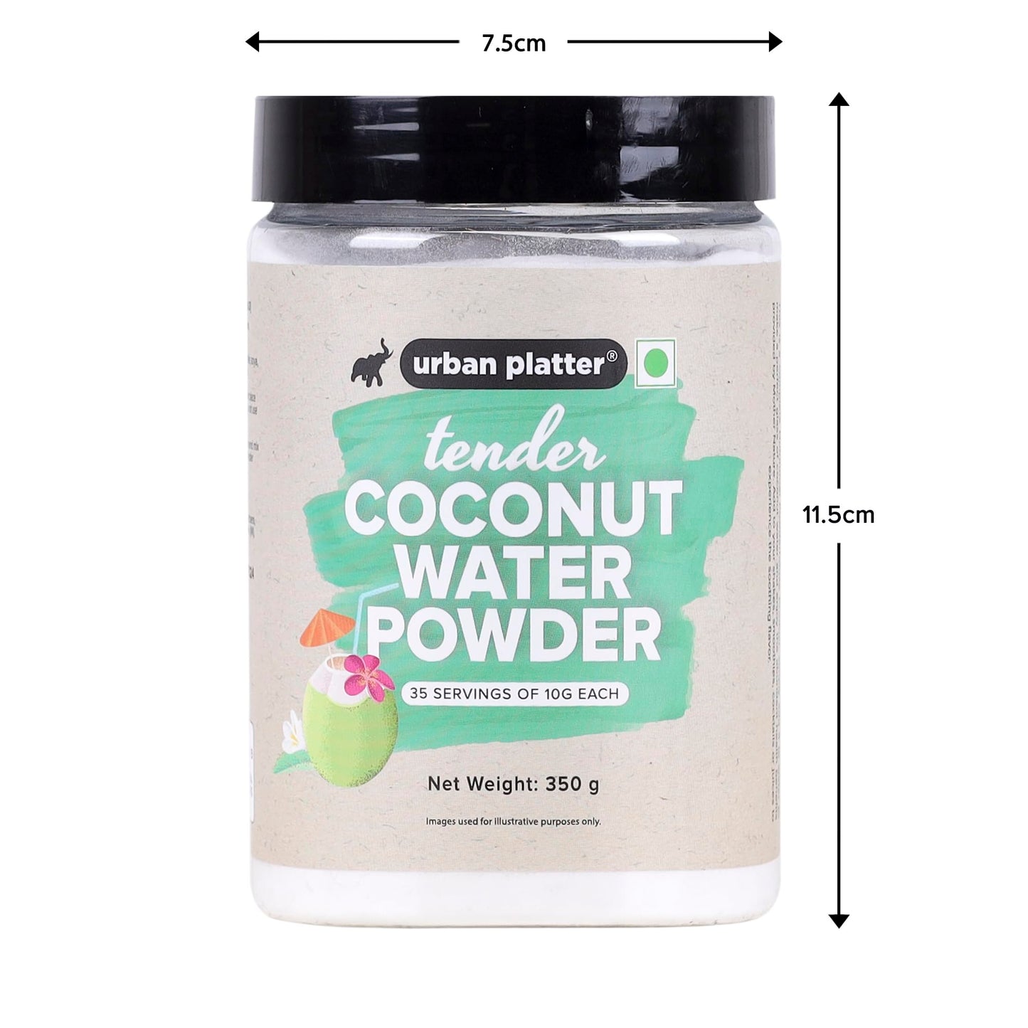 Urban Platter Tender Coconut Water Powder, 500G [Raw, Vegan, Refreshing & Re-Hydrating]