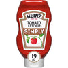 Heinz Simply Tomato Ketchup With No Artificial Sweeteners, 19 Oz Bottle